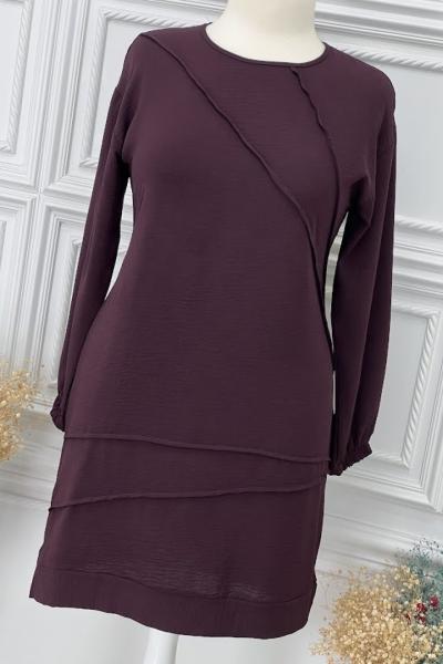 0012 Ayrobin Tunik Mürdüm