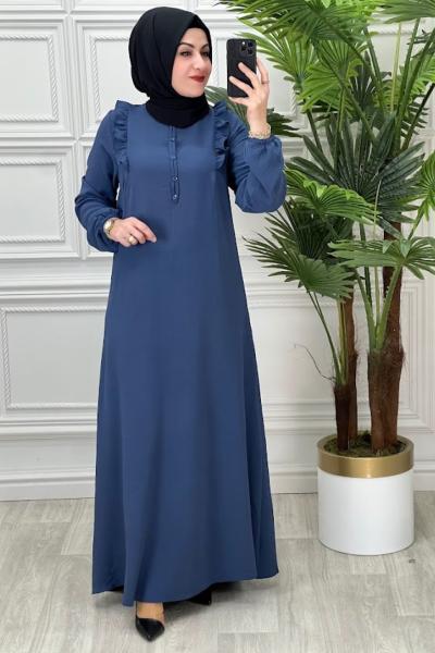 0018 Gonca Elbise İndigo