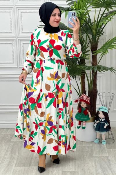 0022 Begonvil Elbise Kırmızı