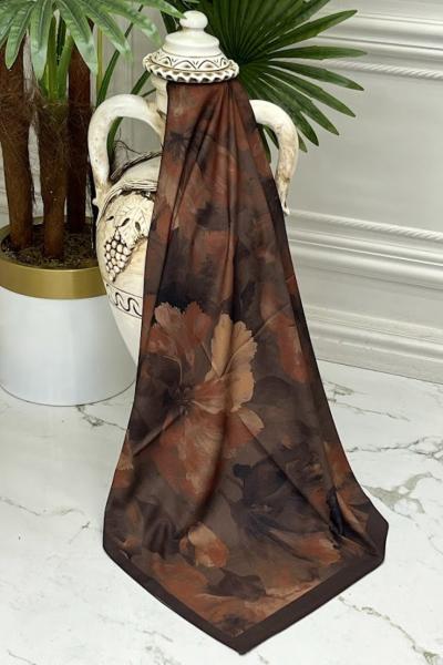 0028 Fransız İpeği Şal  Kahverengi