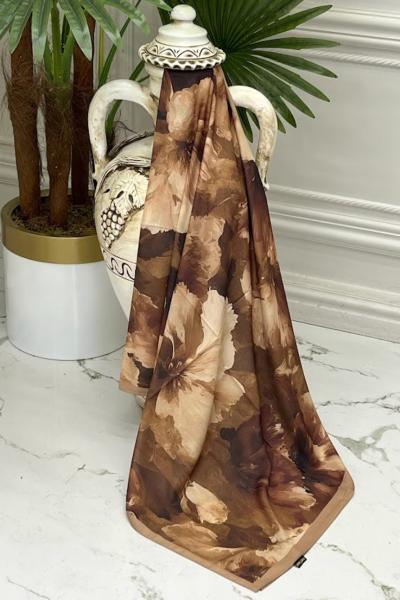 0028 Fransız İpeği Şal Sütlü Kahve