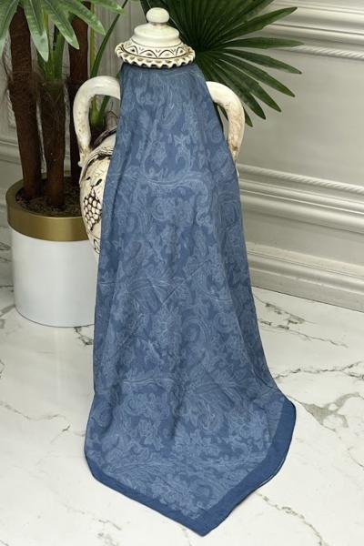 0030 Bambu Kraş Şal Mavi