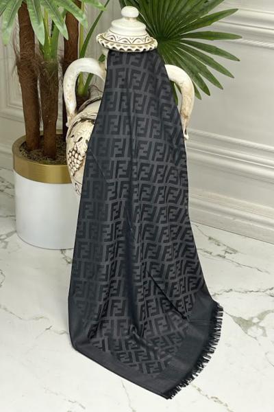 0031 F Yün İpek Şal Siyah