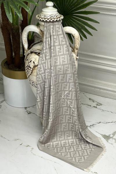 0031 F Yün İpek Şal Taş Rengi