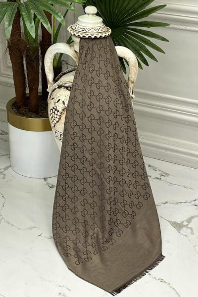 0032 Gucci Yün İpek Şal  Vizon