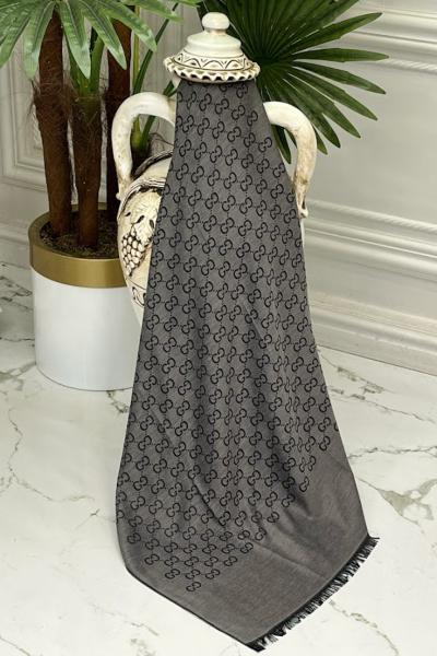 0032 Gucci Yün İpek Şal  Gri