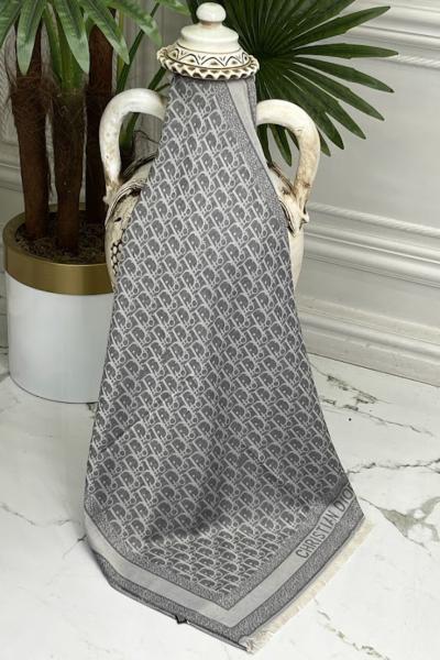 0034 Dior Yün İpek Şal  Gri