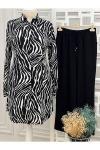 004 Düz Zebra Viskon Tunik Siyah Diğer