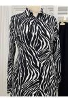 004 Düz Zebra Viskon Tunik Siyah Diğer