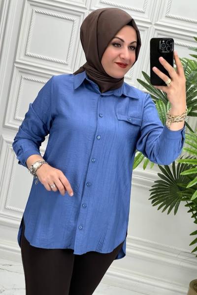 0152 Gömlek  Mavi