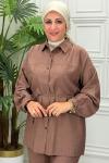 016 Tunik Takım Kahverengi