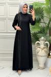 0307 Elbise  Siyah