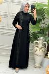 0307 Elbise  Siyah
