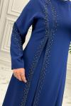 0307 Elbise  İndigo
