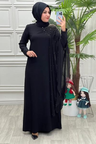 0310 Hande Elbise Siyah