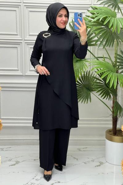 0359 Tunik Takım Siyah