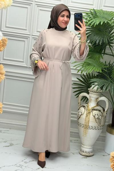 0365b Elbise Taş Rengi
