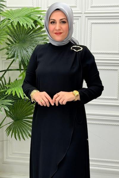 0367 Elbise  Siyah