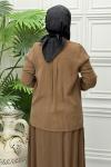 0371 Etekli Takım  Kahverengi