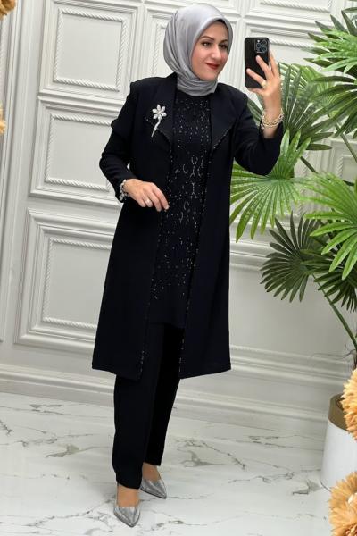 10022 Tunik Takım  Siyah