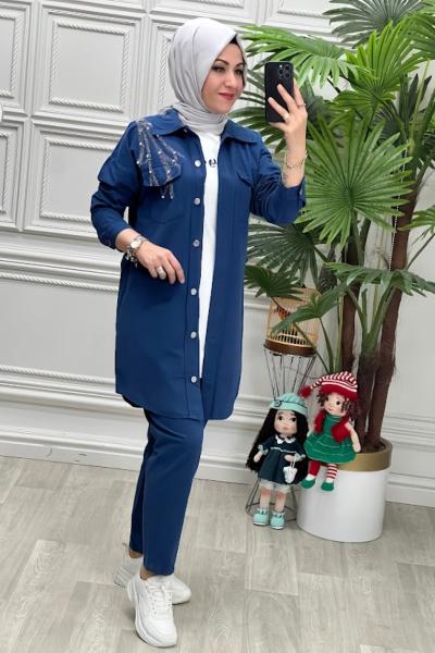 10131 Tunik Takım Lacivert
