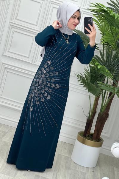 1016 Bera Elbise Zümrüt