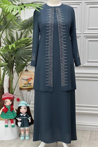 1023B Elbise Zümrüt