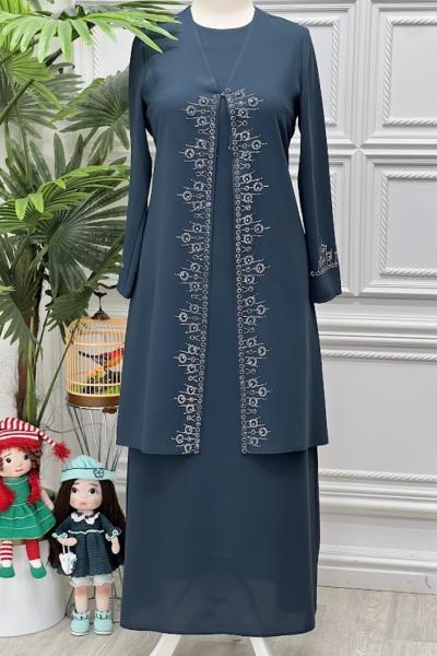 1024B Elbise Zümrüt