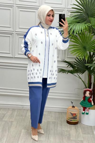 10472 Üçlü Takım İndigo