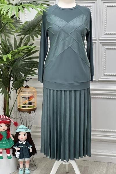 1053 Tunik Takım Yeşil