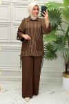 10826 Tunik Takım  Kahverengi