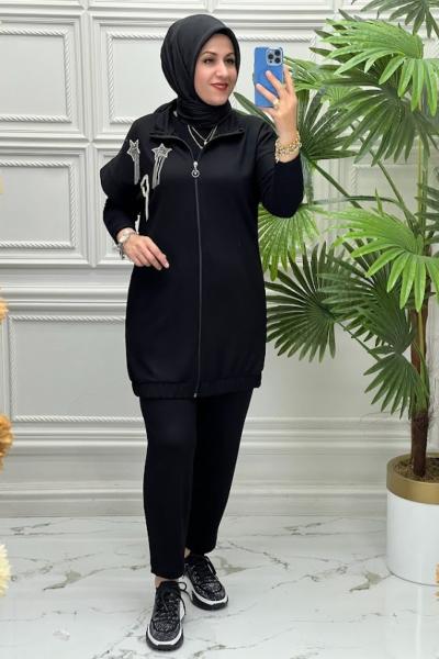 1084 Tunik Takım  Siyah