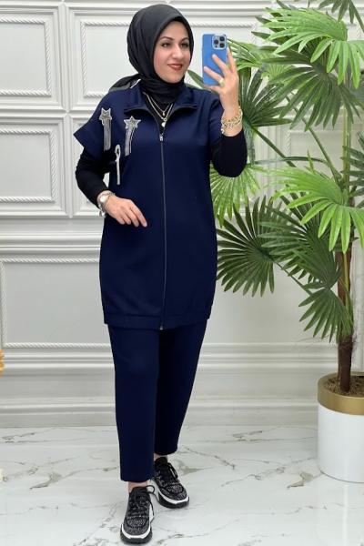1084 Tunik Takım  Lacivert