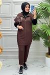 1084 Tunik Takım  Kahverengi
