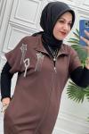 1084 Tunik Takım  Kahverengi