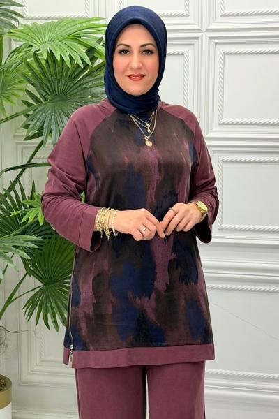 10873  Tunik  Takım  Bordo