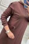 1096 Tunik Takım    Kahverengi