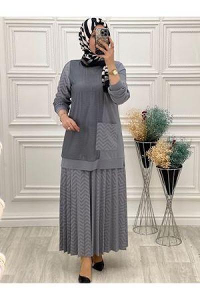 1099 Fileli Etekli Takım Gri Diğer