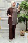11000 Tunik Takım  Kahverengi