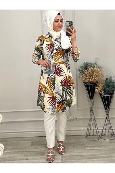 1112 Viskon Tunik Kiremit Büyük Beden Diğer