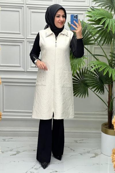 11133 Yelek   Taş Rengi