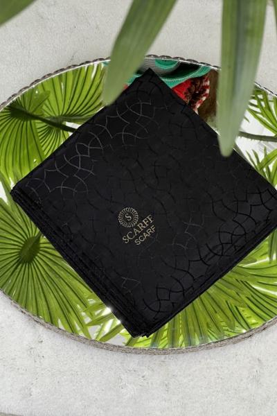 1114B Petek Jakar Şal Siyah