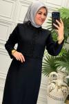 1143 Elbise  Siyah