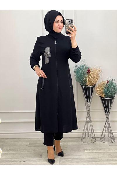 1146 Kare Detaylı Kap Siyah Diğer