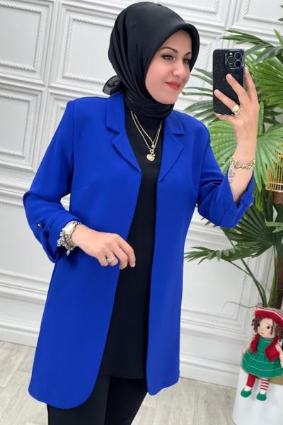 1151 Fakir Kol Ceket Saks Mavisi