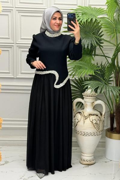 1152 Elbise  Siyah