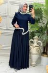 1152 Elbise   Lacivert