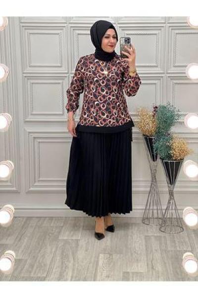 1156 Halka Desenli Etekli Takım Diğer