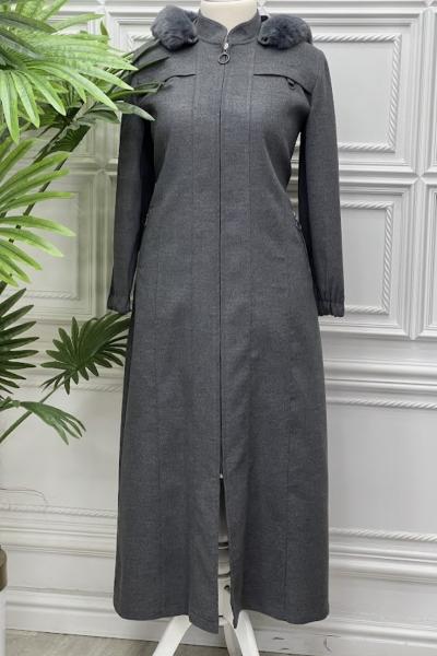 11612 Kaşmir Pardesü Gri