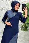 1163 Elbise  Lacivert